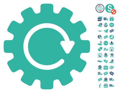 Gearwheel döndürme simgesi ücretsiz bonus