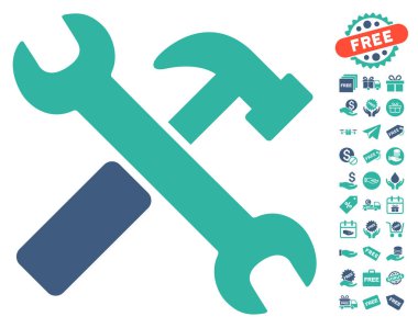 Çekiç ve ücretsiz Bonus ile Wrench kutsal kişilerin resmi