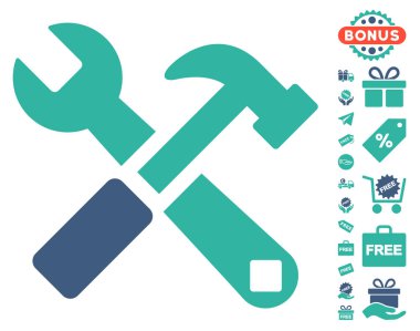 Çekiç ve ücretsiz Bonus ile Wrench kutsal kişilerin resmi