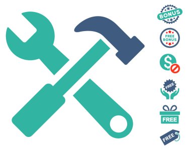 Çekiç ve ücretsiz Bonus ile Wrench kutsal kişilerin resmi