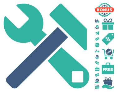 Çekiç ve ücretsiz Bonus ile Wrench kutsal kişilerin resmi