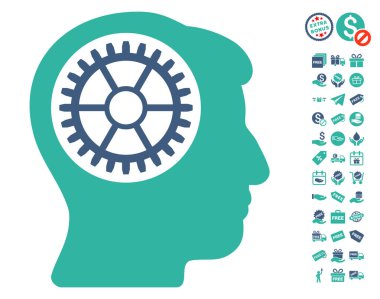 Ücretsiz Bonus kafa dişli simgesiyle