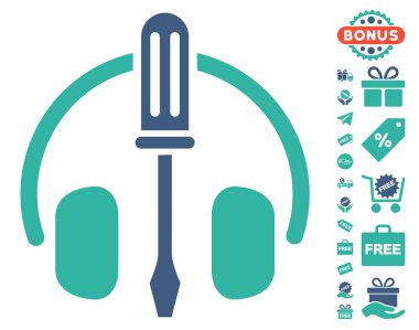 Kulaklık tornavida simgesi ücretsiz Bonus ile ayarlama