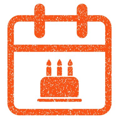 Doğum günü takvim sayfası grenli doku simgesi