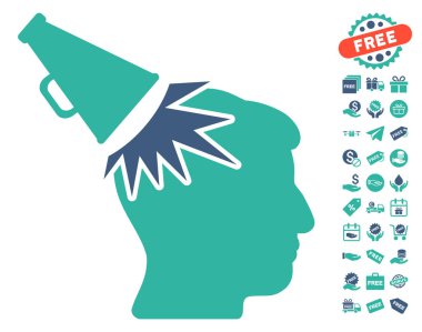 Ücretsiz Bonus ile megafon etkisi kafa simgesi