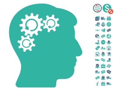 Zihin dişli döndürme simgesi ücretsiz bonus