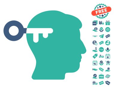Ücretsiz Bonus ile zihin anahtar simgesi