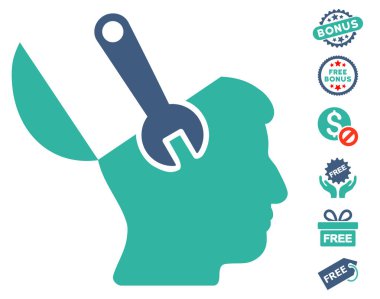 Zihin anahtar cerrahi simgesine ücretsiz bonus