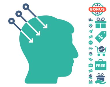 Sinirsel arayüz konektörleri simgesi ücretsiz bonus