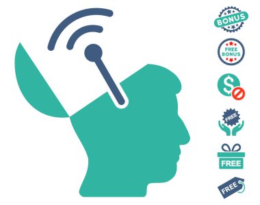 Açık beyin radyo arayüzü simgesi ücretsiz bonus