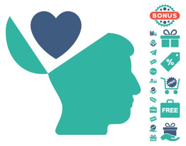 Açık fikirli aşk kalp simgesi ücretsiz bonus