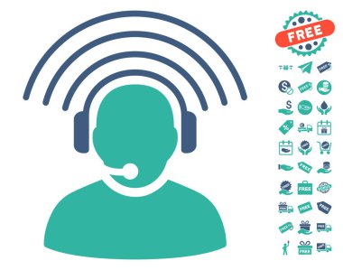 Ücretsiz Bonus ile operatör radyo sinyal simgesi