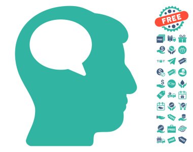 Ücretsiz Bonus simgesiyle düşünme kişi