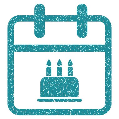 Doğum günü takvim sayfası grenli doku simgesi