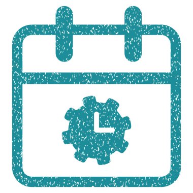 Saat hizmet gün grenli doku simgesini