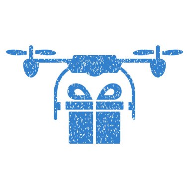 Drone hediye teslimat grenli doku simgesi