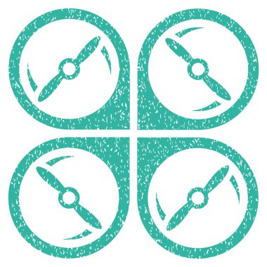 Quadcopter vida döndürme grenli doku simgesi