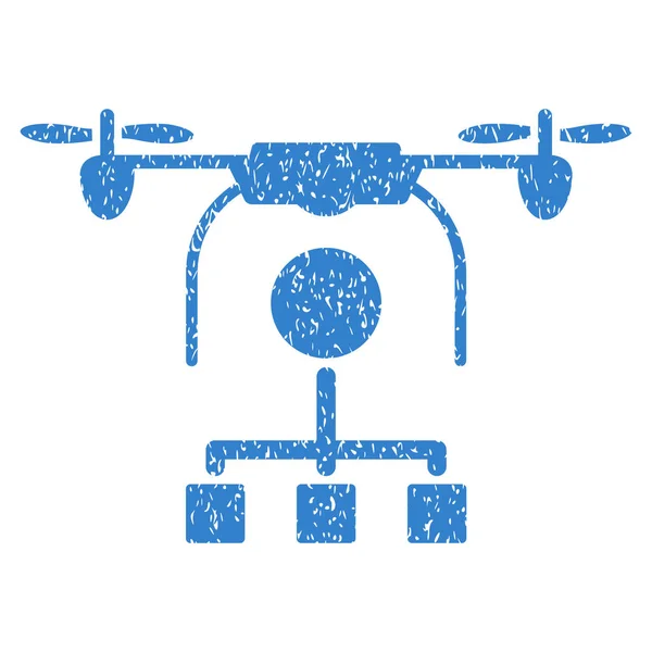 Drone dağıtım grenli doku simgesi — Stok fotoğraf