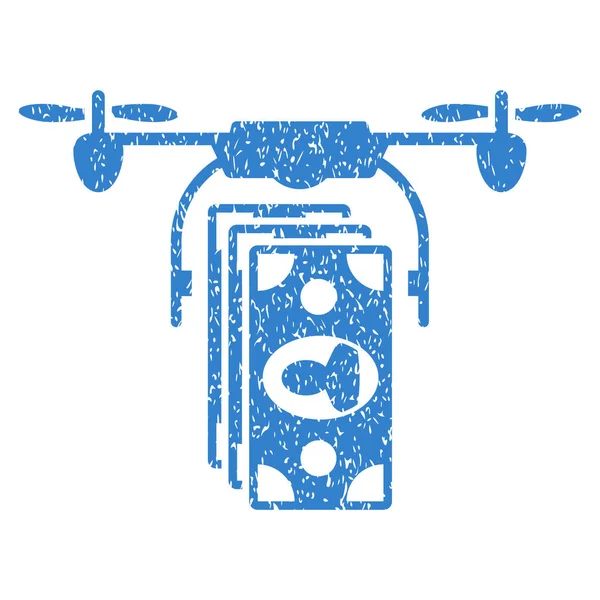Drone banknotów płatności ziarniste tekstury ikony — Zdjęcie stockowe
