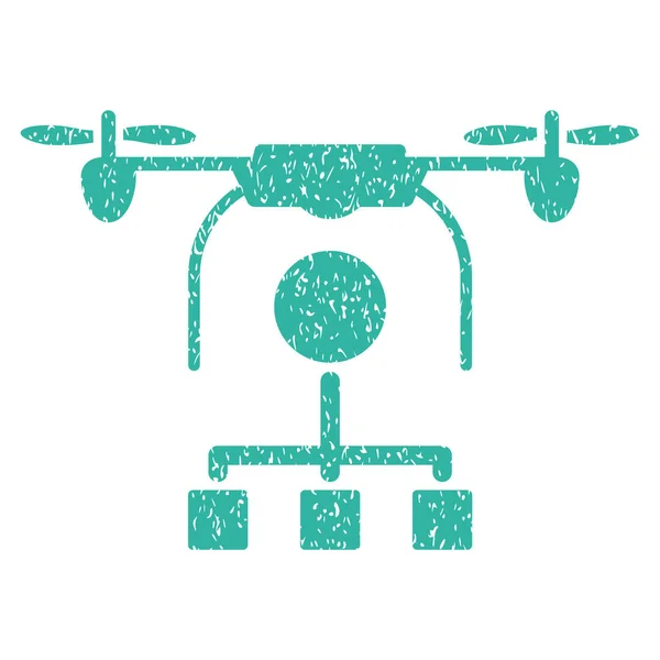 Drone Distribution Grainy Texture Icon — Stock Photo, Image