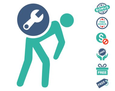 Ücretsiz Bonus ile servis kurye simgesi