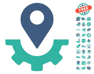 Hizmet harita işareti simgesi ücretsiz bonus