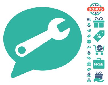 Hizmet ileti simgesi ücretsiz bonus