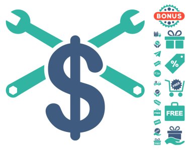 Hizmet fiyat simgesi ücretsiz bonus