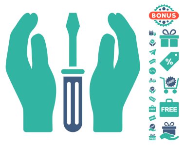 Tornavida bakım el simgesi ücretsiz Bonus ile ayarlama