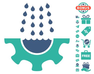 Su duş hizmet dişli simgesini ücretsiz bonus