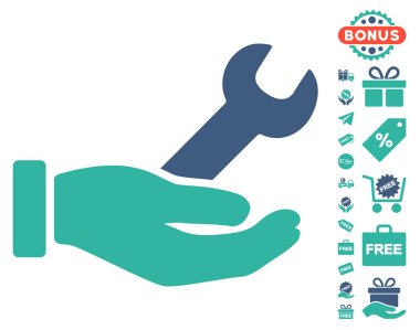 İngiliz anahtarı hizmet el simgesi ücretsiz bonus