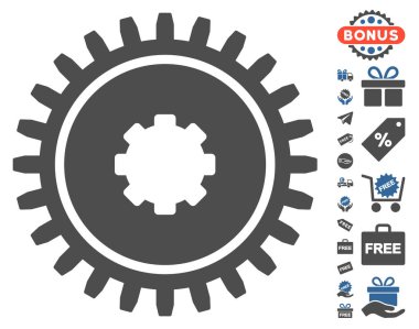 Ücretsiz Bonus dişli simgesiyle
