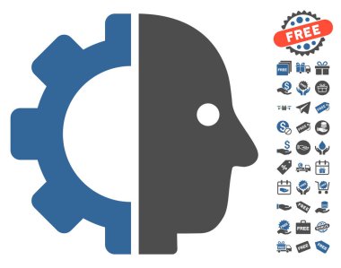 Cyborg kafa simgesi ücretsiz bonus