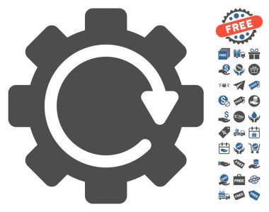 Dişli döndürme yönünü simgesi ücretsiz bonus