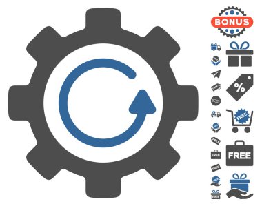 Dişli döndürme yönünü simgesi ücretsiz bonus