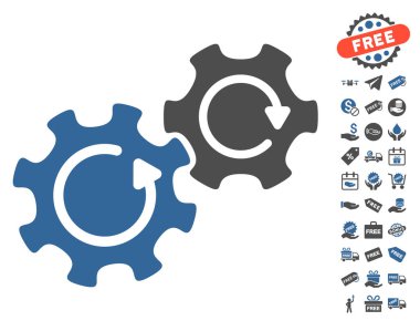 Gears'ı döndürme simgesi ücretsiz bonus