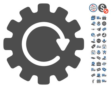 Gearwheel döndürme simgesi ücretsiz bonus