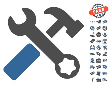 Çekiç ve ücretsiz Bonus ile Wrench kutsal kişilerin resmi