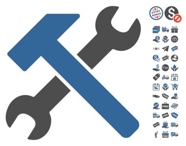 Çekiç ve ücretsiz Bonus ile Wrench kutsal kişilerin resmi