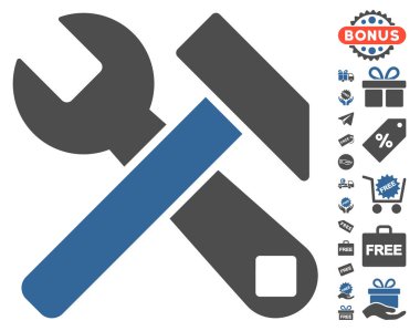 Çekiç ve ücretsiz Bonus ile Wrench kutsal kişilerin resmi