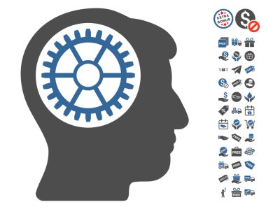 Ücretsiz Bonus kafa dişli simgesiyle