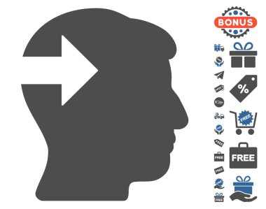 Baş eklenti ok simgesi ücretsiz bonus