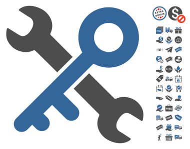 Anahtar simgesi ücretsiz Bonus ile araçları