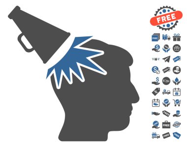 Ücretsiz Bonus ile megafon etkisi kafa simgesi