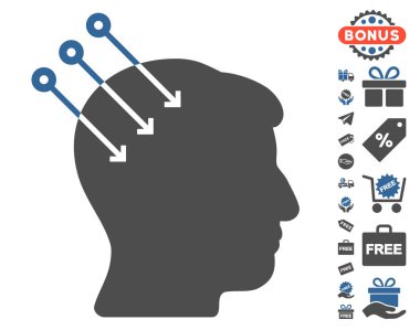 Sinirsel arayüz konektörleri simgesi ücretsiz bonus