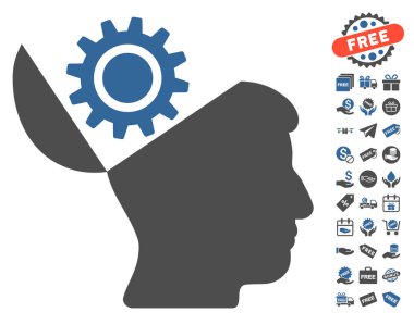 Açık kafa dişli simgesini ücretsiz bonus