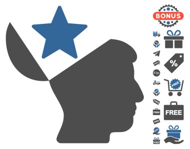 Açık kafa yıldız simgesi ile ücretsiz Bonus