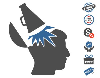 Açık fikirli megafon simgesi ücretsiz bonus