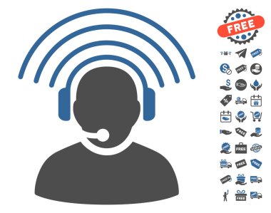 Ücretsiz Bonus ile operatör radyo sinyal simgesi