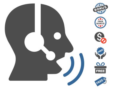 Ücretsiz Bonus ile simge işleç konuşma ses dalgaları